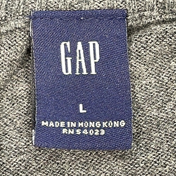 Gap Quarter Zip Windowpane Plaid Sweater Preppy Academia Gray Sz L - Picture 9 of 12